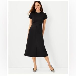 Ann Taylor Black Midi Dress